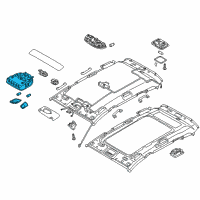 OEM 2015 Hyundai Santa Fe Overhead Console Lamp Assembly Diagram - 92800-2W000-OM