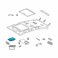 OEM 2021 Lexus LS500h Lamp Sub-Assembly, Map Diagram - 81208-50290-C0