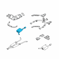 OEM 2006 Infiniti M35 Exhaust Main Muffler Assembly Diagram - 20100-EJ80A