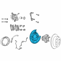 OEM Chrysler Sebring Plate-Rear Drum Brake Diagram - 5191220AB