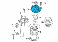 OEM BMW Z4 Support Bearing, Front Diagram - 31-30-6-890-656