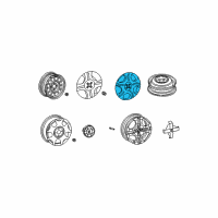 OEM 2003 Saturn Ion Wheel Trim Cover ASSEMBLY Diagram - 9595882