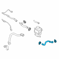 OEM BMW 750i xDrive Engine Coolant Hose Left Diagram - 17-12-7-584-405