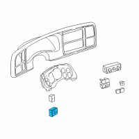 OEM Chevrolet Avalanche 1500 Switch, Headlamp & Instrument Panel Lamp Dimmer & Dome Lamp Diagram - 15062684