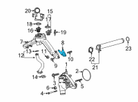 OEM GMC Sierra 2500 HD Thermostat Housing Gasket Diagram - 12643149