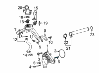 OEM 2013 GMC Savana 3500 Water Pump Stud Diagram - 11611141