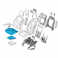 OEM 2019 Lincoln MKC Seat Cushion Pad Diagram - GJ7Z-78632A23-H