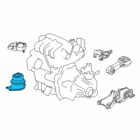 OEM 2017 Honda Fit Rubber Sub-Assy., Engine Side Mounting Diagram - 50822-T5R-A01