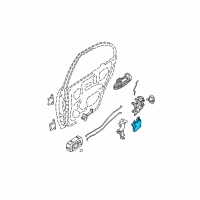 OEM 2002 Nissan Altima Rear Door Lock Actuator Motor Left Diagram - 80553-AA300