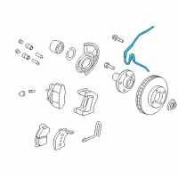 OEM 2009 Mercury Mariner Front Speed Sensor Diagram - 9L8Z-2C205-A