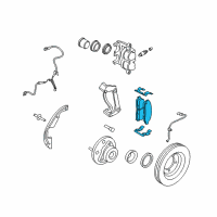 OEM 2002 Ford Explorer Front Pads Diagram - 7L2Z-2001-A