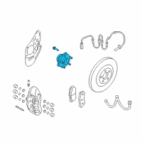 OEM Nissan GT-R Hub Assembly Road Wheel Diagram - 40202-KB50A