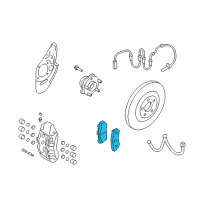 OEM 2015 Nissan GT-R Front Brake Pads Kit Diagram - D1060-80B0A