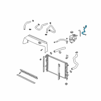 OEM 2006 Saturn Vue Engine Coolant Recovery Tank Hose Diagram - 15293287