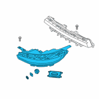 OEM Kia Soul Driver Side Headlight Assembly Diagram - 92101J2100