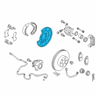 OEM Infiniti QX56 Rear Brake Plate Assembly, Left Diagram - 44020-1LA6A