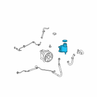 OEM 2008 Mercury Milan Power Steering Pump Reservoir Diagram - 6E5Z-3A697-A