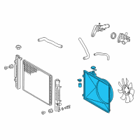 OEM 2020 Toyota Tacoma Fan Shroud Diagram - 16711-0P320