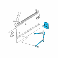 OEM 1997 Chevrolet C2500 Mirror Pkg, Outside Rear View (10.185/16.068) Diagram - 19177489