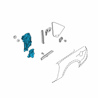 OEM 2014 Ford Mustang Window Regulator Diagram - ER3Z-7630306-A