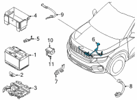 OEM 2022 Kia Seltos Battery Wiring Assembly Diagram - 91850Q5240