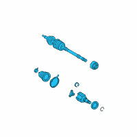 OEM Toyota Axle Assembly Diagram - 43410-52211
