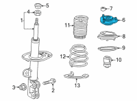 OEM 2020 Toyota Corolla Upper Mount Diagram - 48609-02320