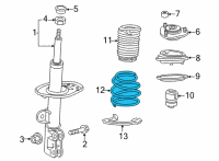 OEM 2022 Toyota Corolla Cross Spring Diagram - 48131-0A130