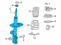 OEM Toyota Corolla Cross Strut Diagram - 48510-8Z509