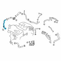 OEM 2016 Lexus RX350 Hose, Radiator, NO.2 Diagram - 16572-0P360