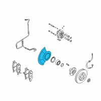 OEM 2005 Kia Sedona Splash Shield Left Diagram - 0K56A33271