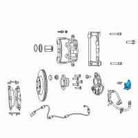 OEM 2012 Dodge Charger Bracket-Brake Hose Diagram - 5140866AA