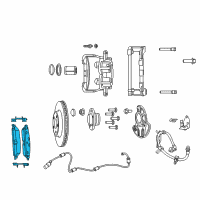 OEM 2021 Dodge Charger Front Disc Brake Pad Kit Diagram - 68245089AA