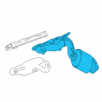 OEM Lexus LS600h Exhaust Manifold Sub-Assembly, Left Diagram - 17105-38050