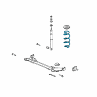 OEM Honda Fit Spring, Rear Diagram - 52441-SLN-A02