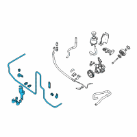 OEM 2010 Nissan Xterra Oil Cooler Assembly - Power Steering Diagram - 49790-ZL02A