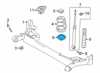 OEM 2018 Nissan Kicks Rear Spring Seat-Rubber Lower Diagram - 55032-5RA0A