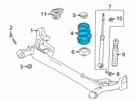 OEM 2021 Nissan Versa Spring-Rear Suspension Diagram - 55020-5EE0A