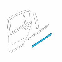 OEM 2008 Saturn Astra Molding, Rear Side Door Center Diagram - 24461103