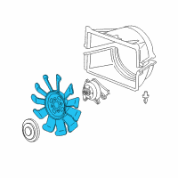 OEM 2001 GMC Sierra 3500 Fan Blade Diagram - 15010202