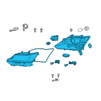 OEM Lexus Headlamp Unit With Gas, Right Diagram - 81145-30F80