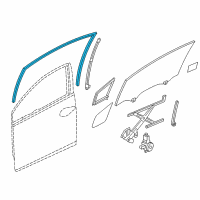 OEM 2014 Honda Civic Channel, Left Front Door Run Diagram - 72275-TR0-A01