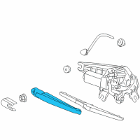 OEM 2012 Kia Soul Rear Wiper Arm Assembly Diagram - 988112K001