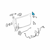 OEM Pontiac Solstice Upper Hinge Diagram - 25804036