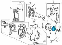 OEM GMC Rear Hub Diagram - 84623090