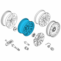 OEM 2017 Ford Special Service Police Sedan Wheel, Spare Diagram - DG1Z-1015-A