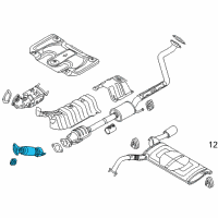 OEM 2016 Kia Forte Koup Front Muffler Assembly Diagram - 28610A7600