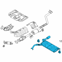 OEM 2014 Kia Forte Koup Rear Muffler Assembly Diagram - 28710A7730