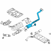OEM 2014 Kia Forte Koup Center Muffler Assembly Diagram - 28650A7750