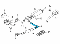 OEM 2021 Nissan Frontier Tube Assy-Exhaust, Center Diagram - 20030-9BT0A